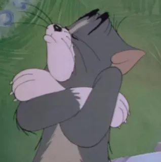 😒 7267da93 Tom Cat Tom and Jerry cartone animato, personaggio, gatto, braccia conserte whatsapp sticker
