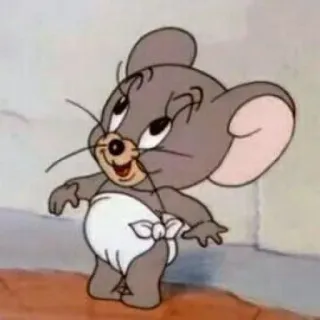 🙂 c233cf81 Jerry Tom and Jerry Cartone animato, Topo, Bebè, Pannolino, Divertente, Carino whatsapp sticker