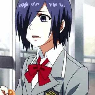 🪁 f0ae8562 Touka Kirishima Tokyo Ghoul Anime, Karakter, Seragam, Pelajar, Touka Kirishima, Tokyo Ghoul, Kartun, Animasi whatsapp sticker