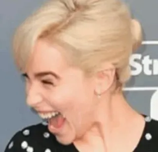 😂 4b745aa7 женщина, портрет, знаменитость, лицо, улыбка, счастливый telegram sticker