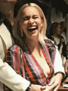 😂 83d6cc34 женщина, смех, портрет, блондинка, мода, знаменитость telegram sticker