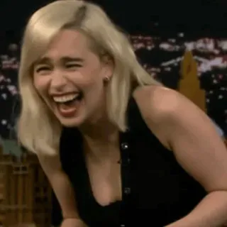 😂 b8f2b1e0 женщина, блондинка, смеется, портрет, улыбается telegram sticker