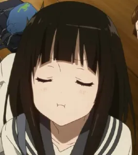 😤 968f03f7 Anime, Ragazza, Uniforme scolastica, Capelli neri whatsapp sticker