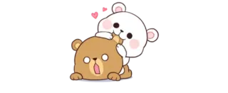 🦋 1835fa35 漫画, クマ, 愛, 可愛い telegram sticker
