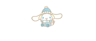 🦋 3a8de3ed Cinnamoroll シナモロール, サンリオ, かわいい, カワイイ, 犬, 冬, 帽子, マフラー telegram sticker