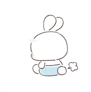 💨 1f729674 królik, zajączek, słodki, zwierzę, kreskówka telegram sticker