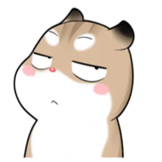 😒 24669611 卡通, 仓鼠, 可爱, 动物, 表情, 无聊 telegram sticker