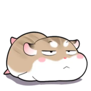 😵 931cdc87 仓鼠, 卡通, 可爱, 动物, 心情, 懒惰 telegram sticker