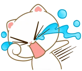 😭 7f92d3c0 кот, плач, грустный, слёзы, эмоция, мультик, стикер telegram sticker