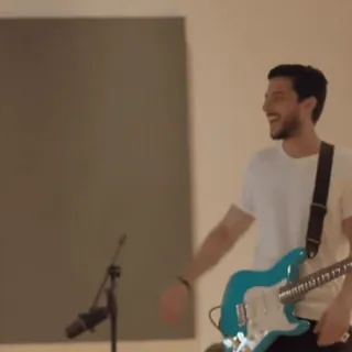 😎 7400e6ee uomo, musica, chitarra, strumento musicale, musicista whatsapp sticker