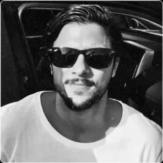 💎 0afe53f0 男性, サングラス, ポートレート, 人, 大人, 車 telegram sticker