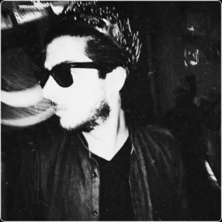 💎 2510421c 男性, サングラス, 白黒, ポートレート, 人物 telegram sticker