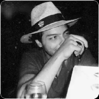 💎 260c919f 男性, 帽子, フェドラ, ポートレート, 人, 男, 大人 telegram sticker