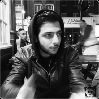 💎 a95ad539 2SRAP.COM ポートレート, 男性, レザージャケット, パーカー, 夜, ストリート telegram sticker