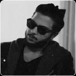 💎 b3ad6bd8 男性, ポートレート, サングラス, 白黒, ひげ, 人, ひげ telegram sticker