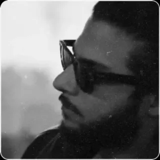 💎 c79aa4d1 男性, ポートレート, サングラス, ひげ, グレースケール, 人物 telegram sticker