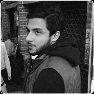 💎 d6127df4 男, ポートレート, 白黒, 顔, 人物 telegram sticker