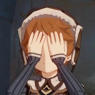 🙈 13892a5d ragazzo, personaggio, occhi coperti, guardando in basso, nascosto, gioco whatsapp sticker