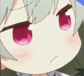 😐 b9454ce7 Anime, Chibi, Espressione, Carino, Ragazza, Cartone animato whatsapp sticker