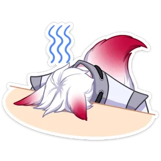 😱 1c9382fc Anime, Wyczerpany, Lis, Zmęczony, Postać, Kreskówka telegram sticker