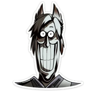 😬 96775ce8 naklejka, kreskówka, postać, uśmiechnięta twarz, przerażający uśmiech, sztuka cyfrowa telegram sticker