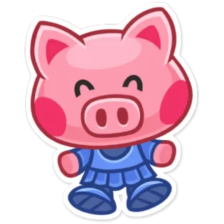 😊 6d19aece Heo, Phim hoạt hình, Động vật, Dễ thương telegram sticker