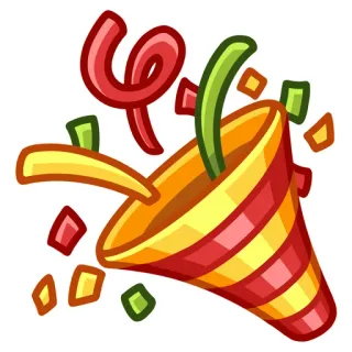 🎉 df6e021a tiệc, lễ kỷ niệm, hoa giấy, pháo giấy, vui vẻ, trang trí telegram sticker