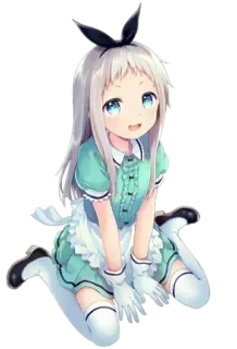 😍 7d42e57e Anime, Meisje, Kawaii, Schattig, Personage, Illustratie telegram sticker