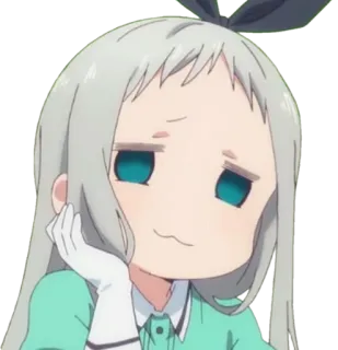 😍 c7388771 anime, meisje, zelfgenoegzaam, schattig, personage telegram sticker