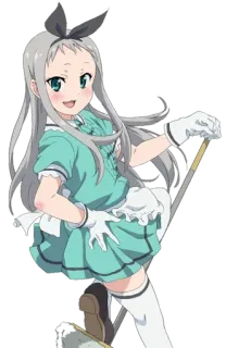 😍 e56f20c8 Anime, Meisje, Maid, Schattig, Kawaii, Personage telegram sticker