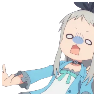 😱 b7b0887c อนิเมะ, นิ้วกลาง, หยาบคาย, ท่าทาง, การ์ตูน, สติกเกอร์ telegram sticker