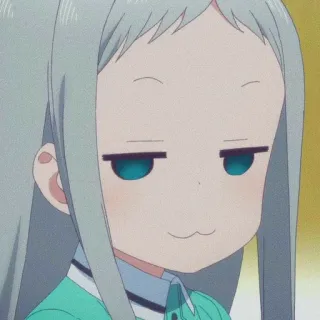 🌱 4c52cddb anime, ragazza, arrogante, espressione, cartone animato telegram sticker