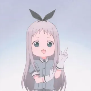 🌱 acaac648 Anime, Personaggio, Carino, Cartone animato, Ragazza, Guanti, Indicare telegram sticker