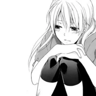 🌨 ca681db9 Anime, Traurig, Mädchen, Manga, Teenager, Niedlich whatsapp sticker