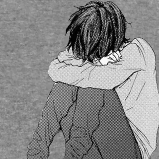 🌨 d15aadf8 Anime, traurig, Manga, einsam, Person, weinend whatsapp sticker
