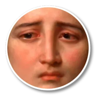 💦 960ee89a 슬픔, 화남, 울음, 얼굴, 여자, 미술 telegram sticker