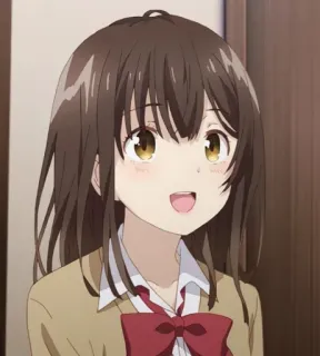 😀 3a24b734 动漫女孩, 学生制服, 可爱, 卡哇伊, 漫画, 动画, 女学生 whatsapp sticker