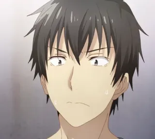 🤨 ab860438 动漫, 角色, 男人, 表情, 肖像 whatsapp sticker