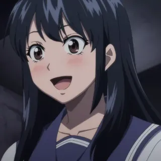 🎭 10d9a408 anime, gadis, seragam sekolah, tersenyum telegram sticker