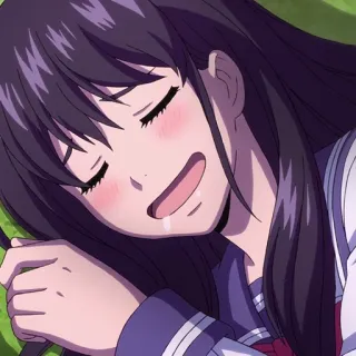 🎭 1d6cd33f Anime, Gadis, menangis, seragam sekolah, air mata telegram sticker