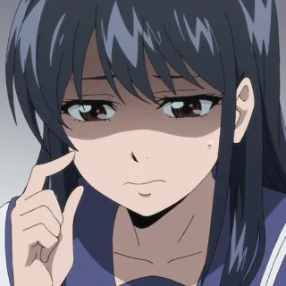 🎭 2464e0e3 anime, gadis, sedih, menangis, remaja, siswi telegram sticker