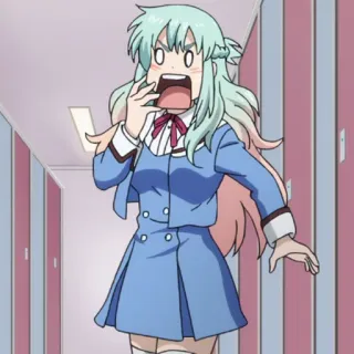 🎭 29aaa588 Anime, Gadis, Terkejut, Ekspresi, Seragam sekolah telegram sticker