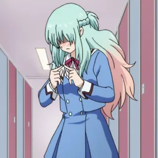 🎭 4cd5699b anime, seragam sekolah, gadis, tersipu, imut telegram sticker