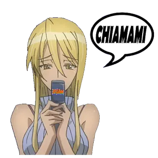 ☎️ 028cba42 CHIAMAMI Anime, Mujer, Llámame, Rubia, Triste, Celular telegram sticker