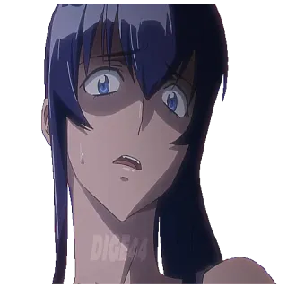 😨 1dcda038 DIGEZA Anime, Ragazza, Cartone animato, Illustrazione whatsapp sticker