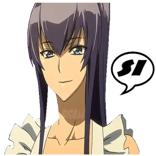 👍 257921e5 SI Anime, Donna, Sì, Fumetto whatsapp sticker