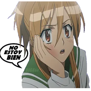 🤒 875b3d33 NO ESTOY BIEN Anime, Ragazza, Triste, Non bene, Spagnolo, Espressione, Cartone animato whatsapp sticker