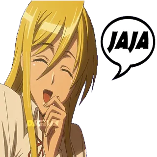 😂 aec7a9a3 JAJA Anime, Risata, Cartone animato, Espressione, Ridendo, Divertente whatsapp sticker