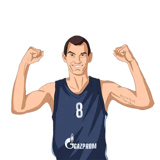 💪 5c7db550 篮球, 运动员, 运动, 球员, 插画 telegram sticker