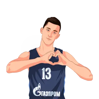 💙 7972ecc3 篮球, 运动员, 体育, 球员, 卡通 telegram sticker